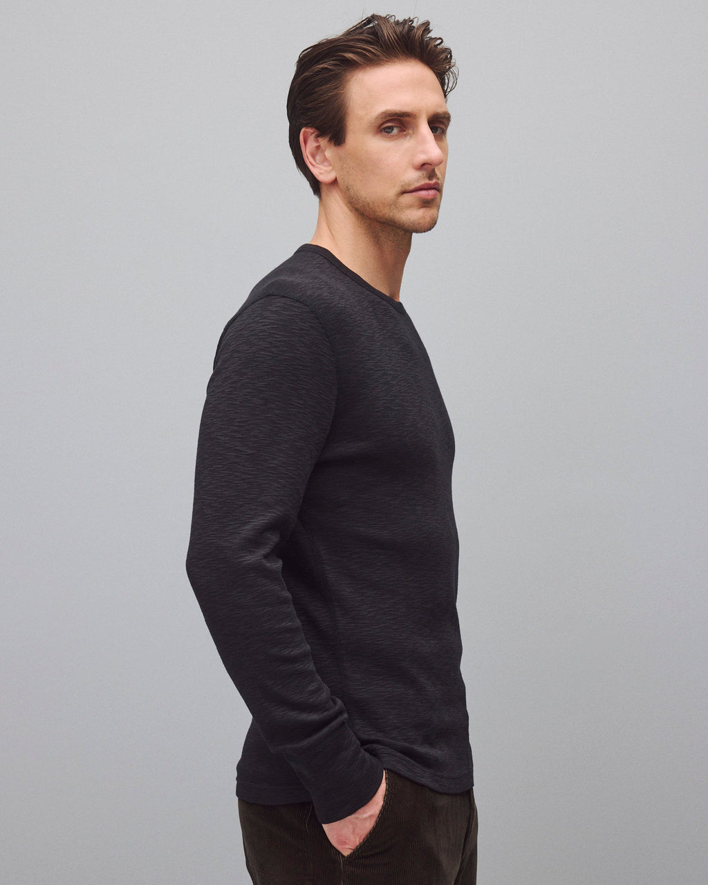 1x1 Slub Slim Long Sleeve