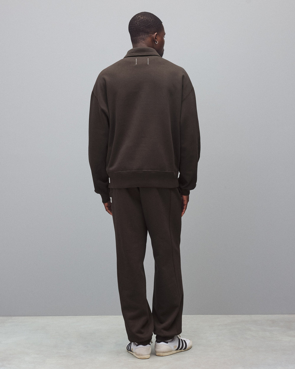 Brushed Fleece Relaxed Half Zip Sweatshirt