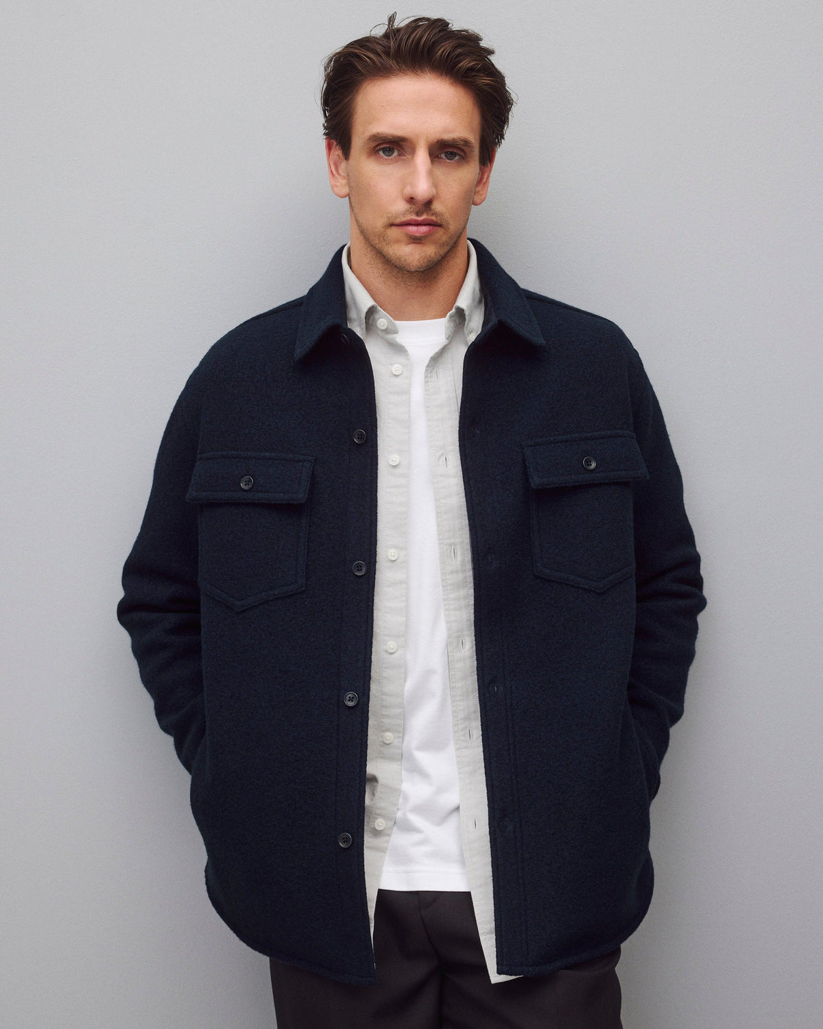 Boiled Wool Warden Overshirt