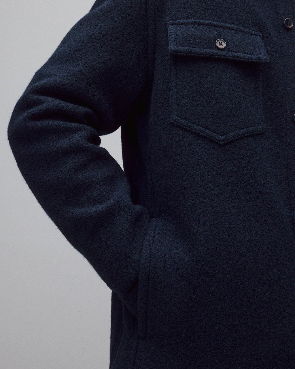 Boiled Wool Warden Overshirt